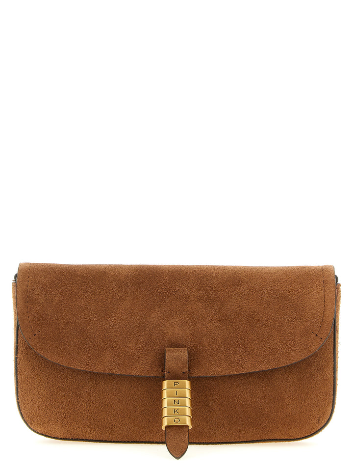 Pinko Saddle Flat Shoulder Bags - Brown | a3ae25e5517d2832954eb40fb70741403985aba0