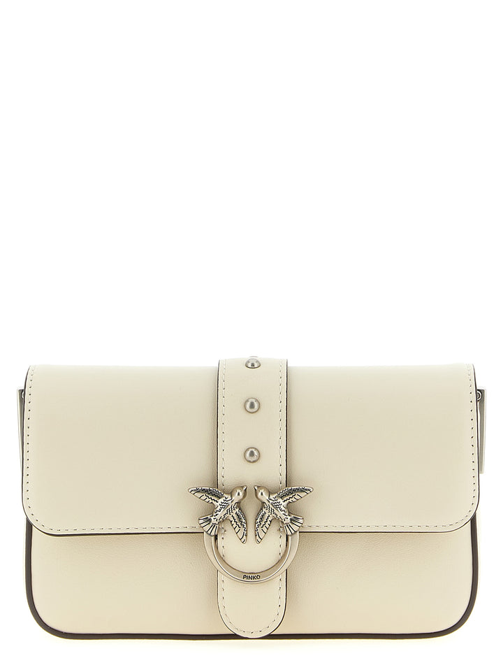 Pinko Love One Slouchy Baby Crossbody Bags - White | 2bcebc03abc9cf00afe3737b795494b5b8c07670