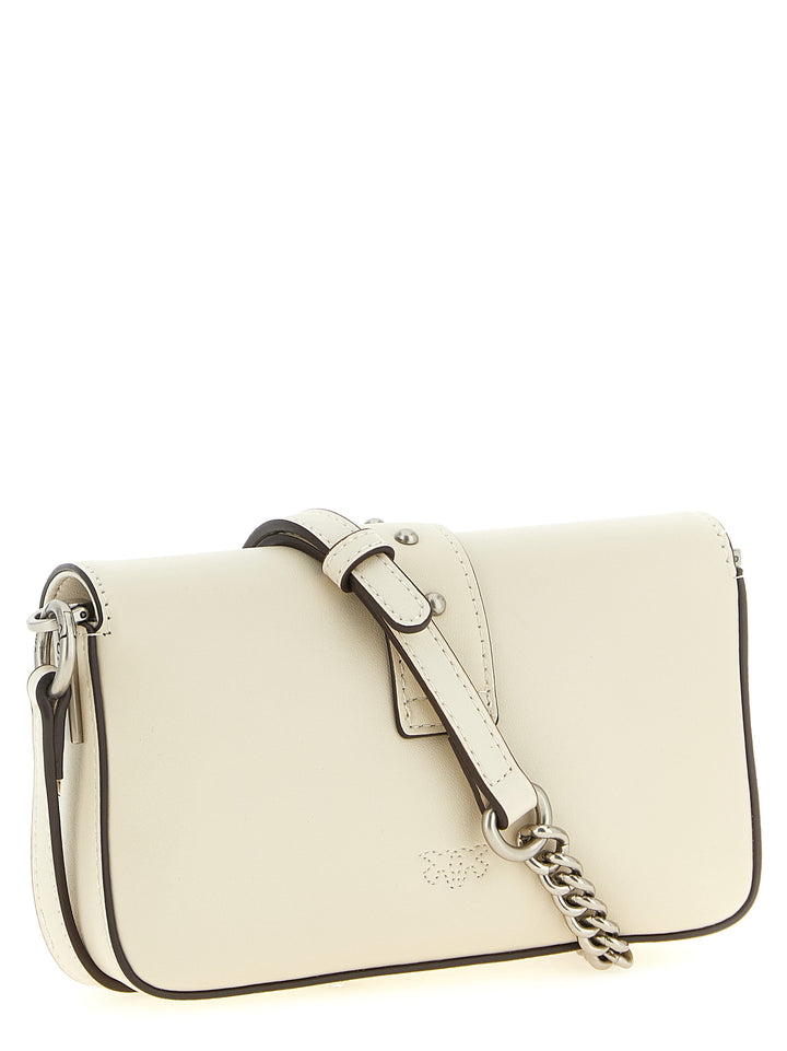 Pinko Love One Slouchy Baby Crossbody Bags - White | 6b0b9a87e44ec44ce1f19ba22a2091aa42a2b6f0