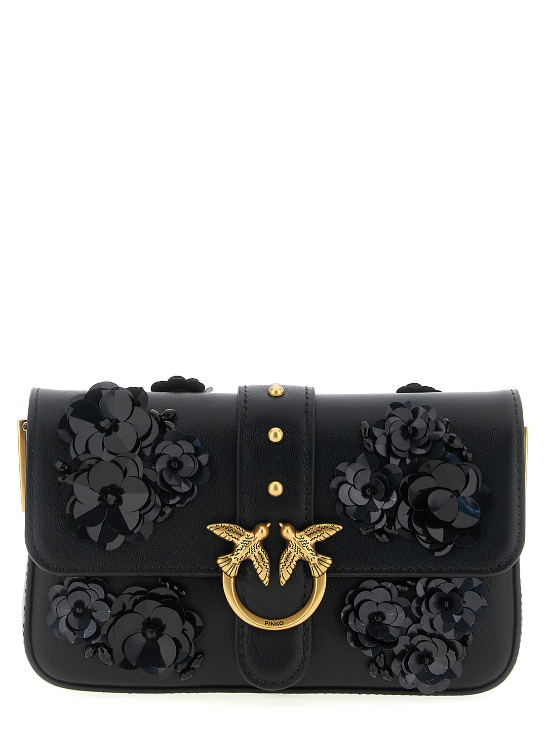 Pinko Baby Love Slouchy Shoulder Bags - Black | 0cec3ad5fbd9548308c25c3f6bf48789bd62268a