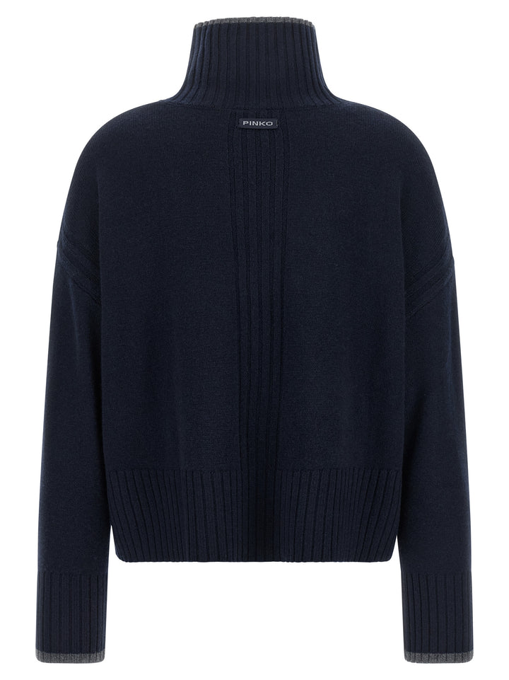 Pinko Turtle-Neck Sweater Sweaters and Cardigans - Blue | 2d80fa8b936c8cea39e7ff317072cb32d0af4312