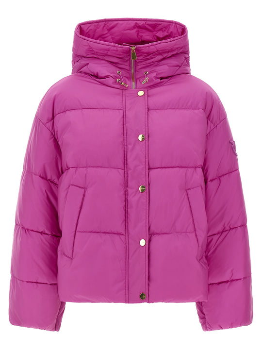 Impasto Puffer Jackets Purple