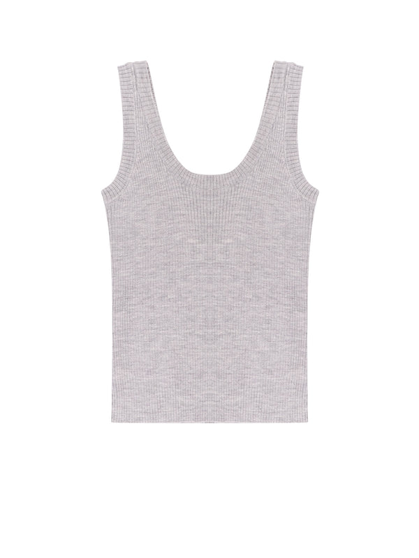 Cashmere And Wool Tank Top With Monili Detail