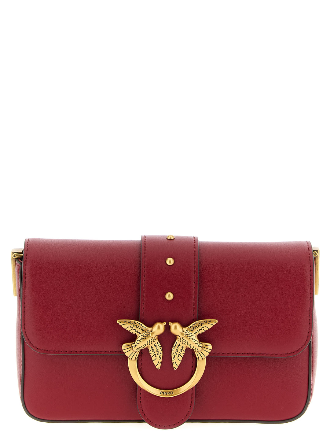 Pinko Mini Love Slouchy Shoulder Bags - Red | 97a989be6f190f9daf0742d77213726133b2f566