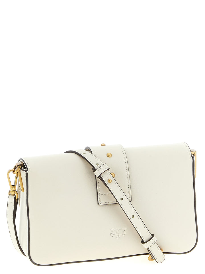 Pinko Mini Love Slouchy Shoulder Bags - White | 3491107ae598dda511e01777f2b172be5e67f886
