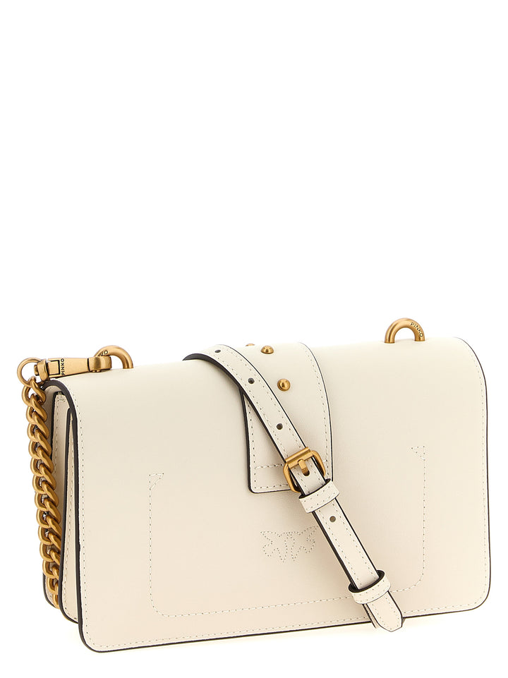 Pinko Love One Mini Crossbody Bags - White | 910b531f5f88ec2ac14791c9574eec224e062afc