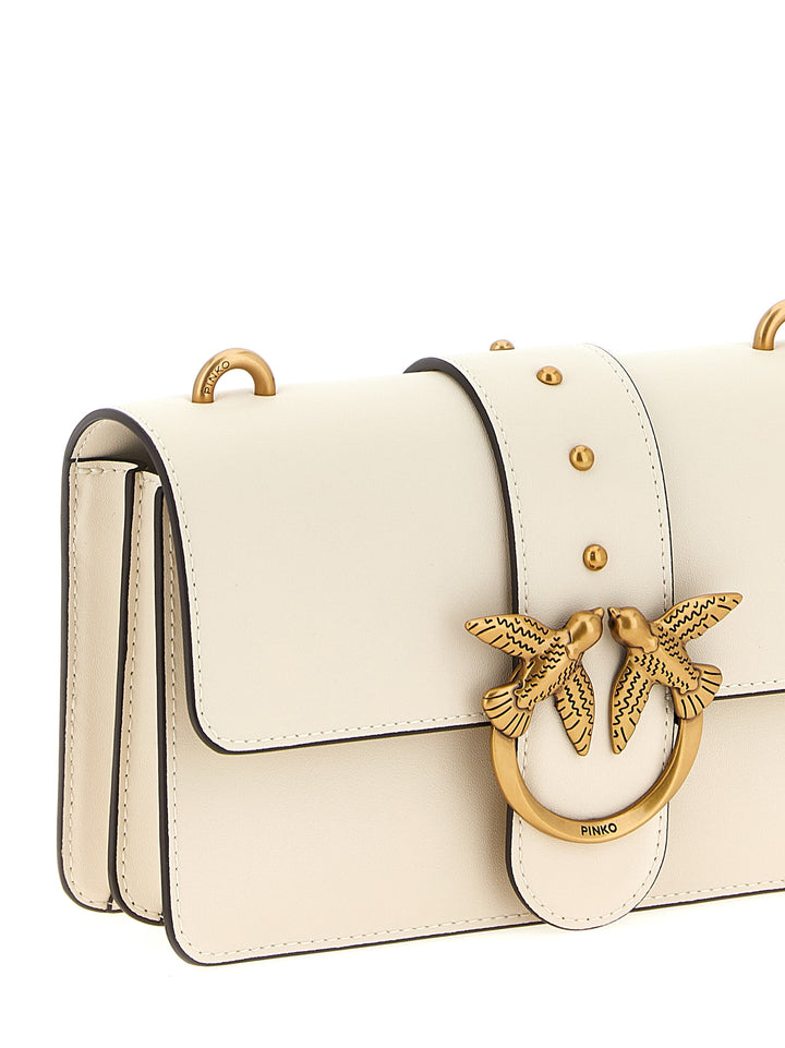 Pinko Love One Mini Crossbody Bags - White | 8c26bf5d3e0c138e152a634bca481e86f71278e1