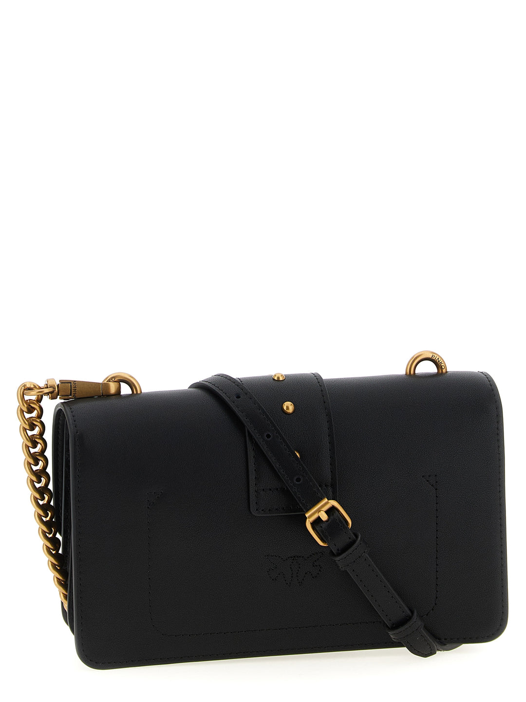Pinko Love One Mini Crossbody Bags - Black | 487691b9534e62c1c867d723094f2368f7589582