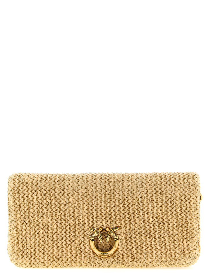 Pinko Love Bag Click Soft Horizontal Clutch - Pink | 90ca78875a8e7d7486c1af4ad9fd5ad284716925