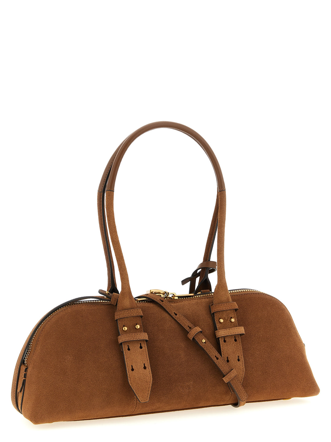 Pinko Bowling Baguette Shoulder Bags - Brown | 7983a40b145114e9ade67d321bb2af56a1386fce