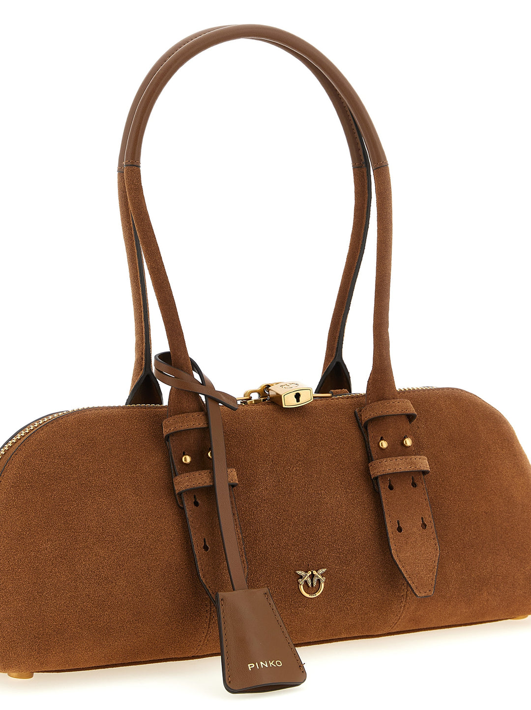 Pinko Bowling Baguette Shoulder Bags - Brown | 0641449cd98eecf37deb0708d78dc55831dc7dd6