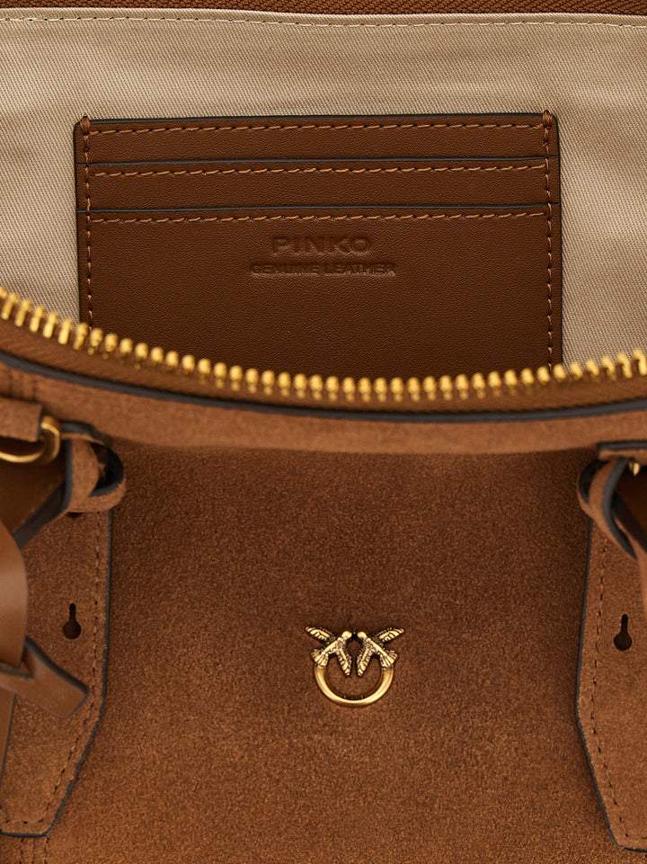 Pinko Bowling Baguette Shoulder Bags - Brown | cdb66da750ee3f6608ee5592950b70024cc7eb86