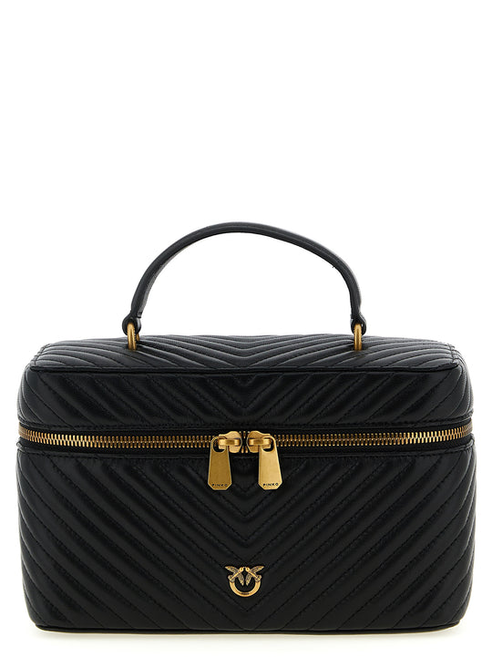Vanity Case Classic Hand Bags Black