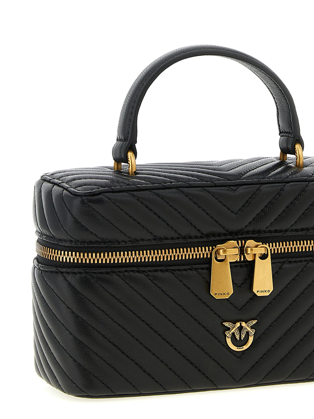 Pinko Vanity Soft Mini Hand Bags - Black | 31456247c87c46fb0540ed1c2eb4daa8214a1c87