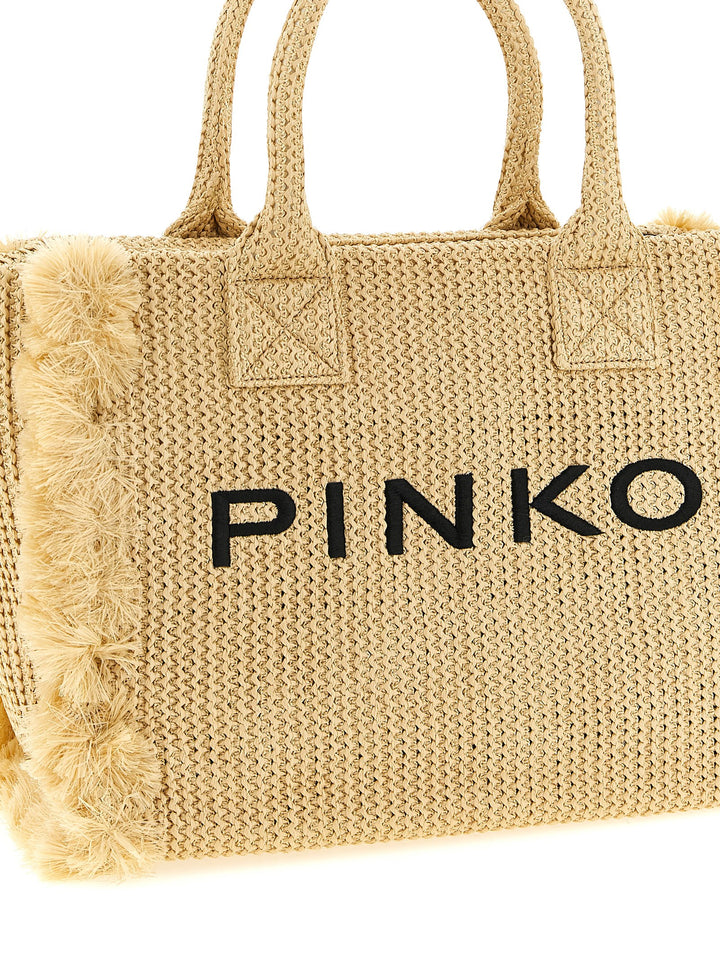 Pinko Beach Tote Bag - Beige | c5937e7f32489e7ab4b8bb7998d070db18db4be8