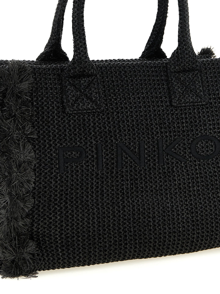 Pinko Beach Tote Bag - Black | b1f05f0c2c0ce40a104ae31702702223c9056502