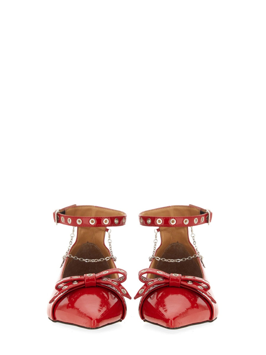 Ganni Flat Shoes - Red | Wanan Luxury