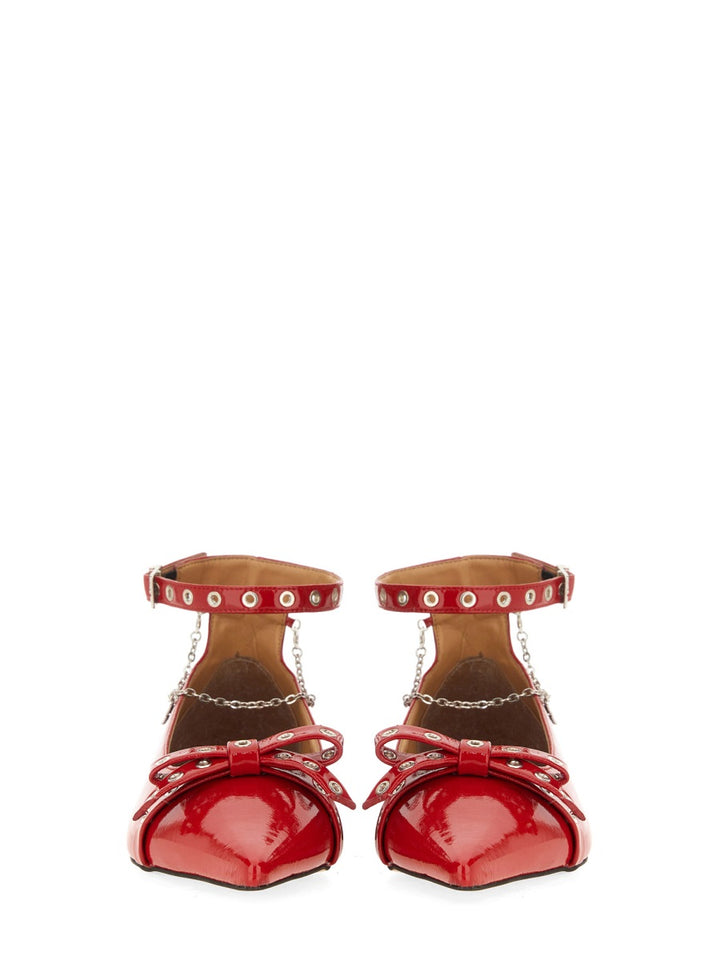 Ganni Flat Shoes - Red | Wanan Luxury