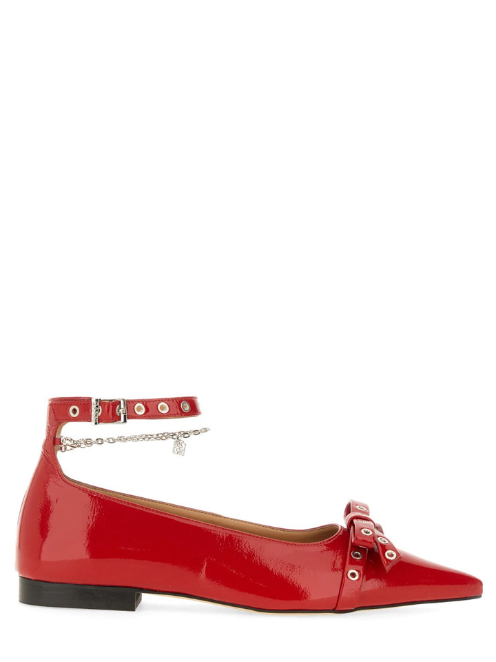 Ganni Flat Shoes - Red | Wanan Luxury