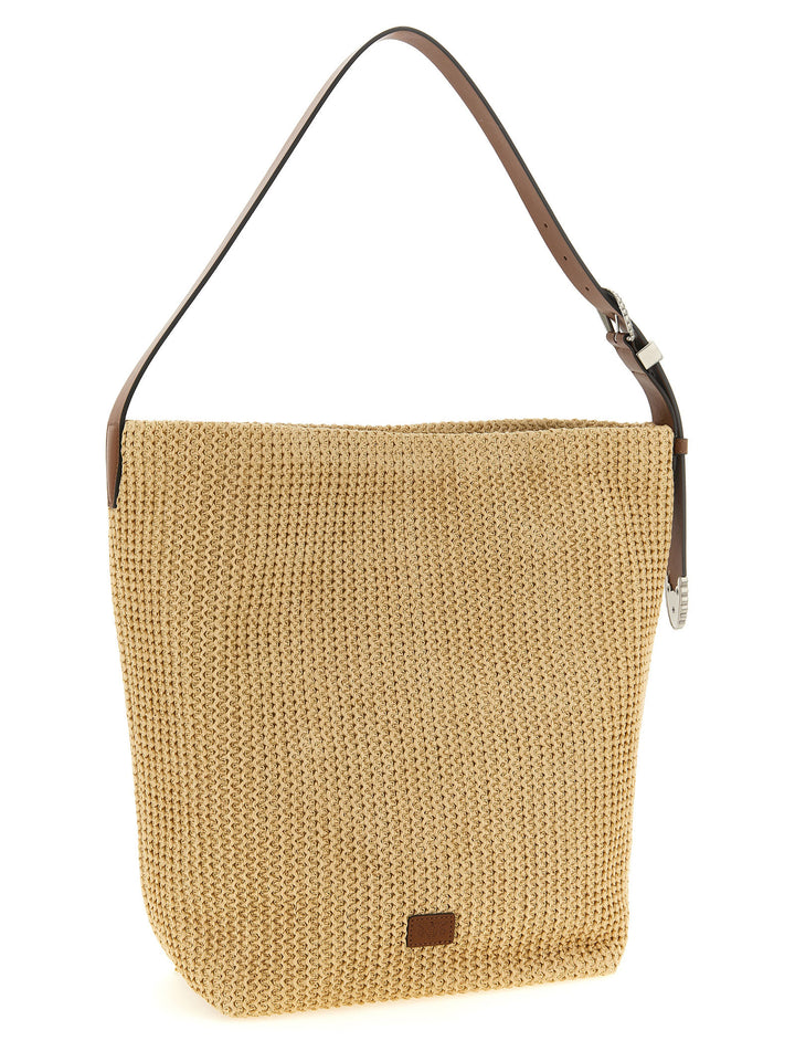 Pinko Raffia Bucket Shoulder Bags - Multicolor | a0099e122c6943397a54f8ef3e69d41c76975c13