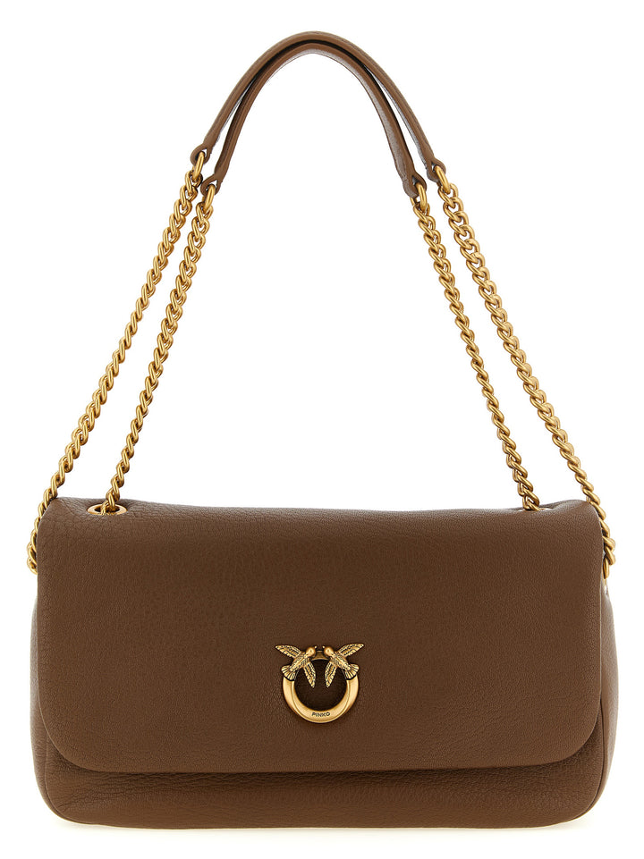Pinko Love Birds Shoulder Bags - Brown | 6d80a714a5321590fca292ae65923e79a4b8f409