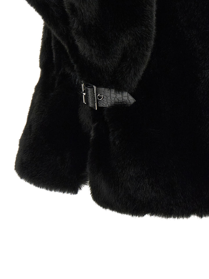 Pinko Cape Fur - Black | 66a5d86fbf12b1ea65e022ad3a510c4453d18f22