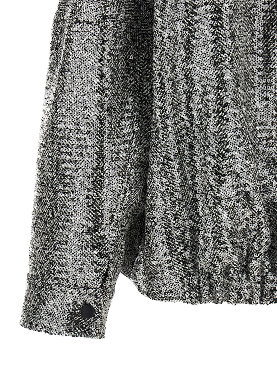 Pinko Sequin Caban Puffer Jackets - Silver | 1dcc967ab2e2c2609f45b00f8b77e341a1ef1439
