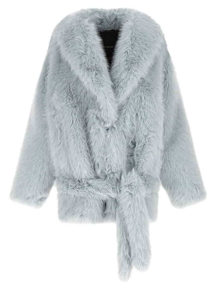 Pinko Faux  Blouson Fur - Light Blue | c7a12167cc19d949677312a36206b51bd7c79203