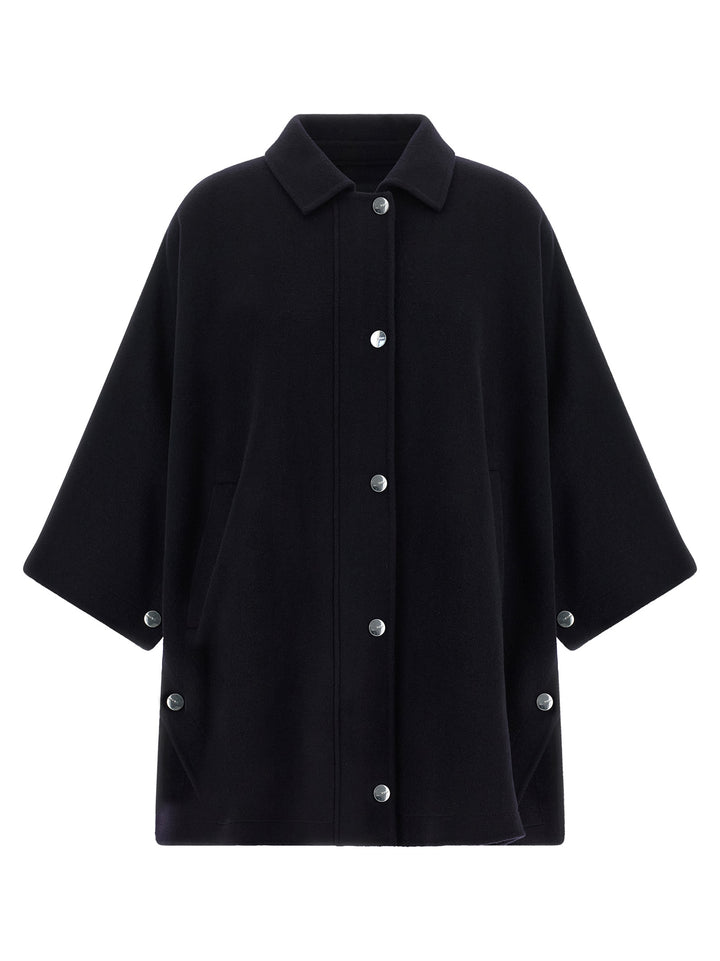 Pinko Caban Coat Coats and Trench Coats - Blue | 16dfbda406dd183962a0d85a4bd3b9c2611f7dee