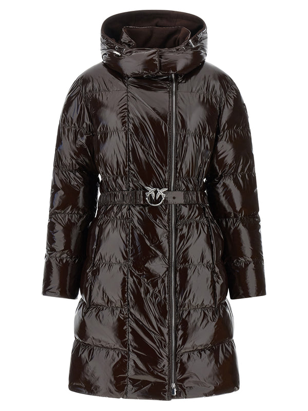 Love Birds Puffer Jackets Brown
