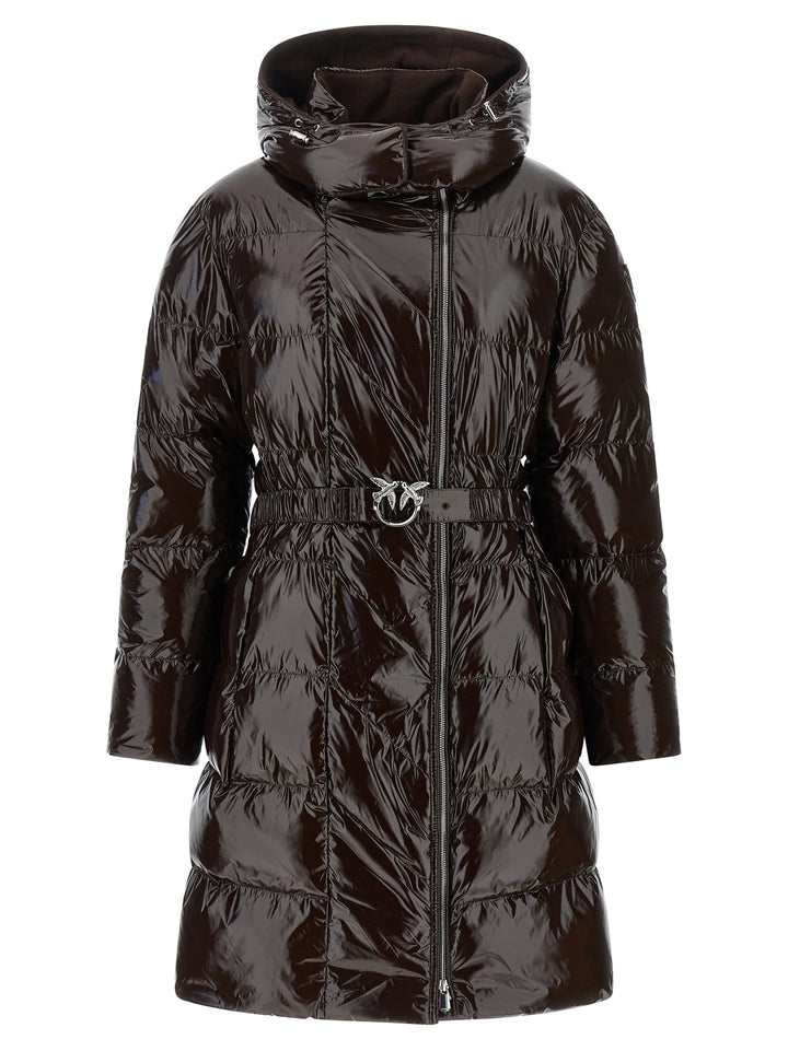 Pinko Love Birds Puffer Jackets - Brown | 7d305f233c09e6cd7a114d95dbb6ba73756367ea