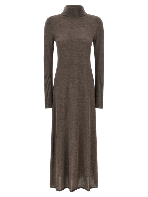Turtleneck Dress Dresses Beige