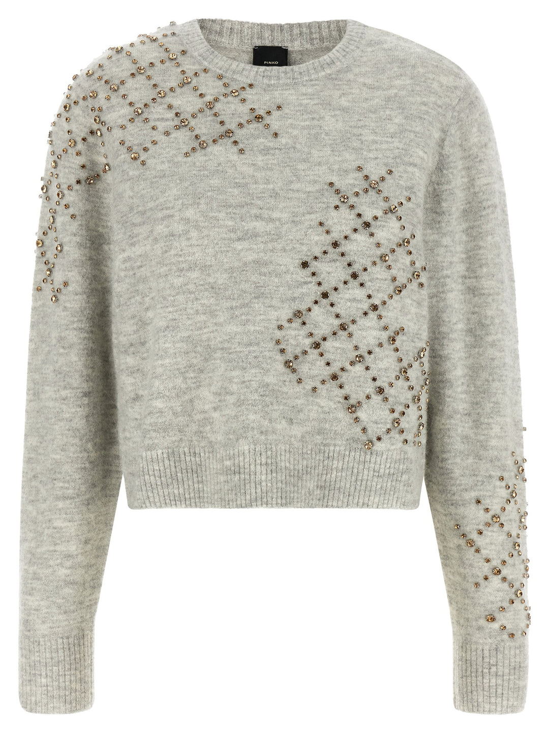 Pinko Rhinestone Sweater Sweaters and Cardigans - Gray | 14b29cb77a371d6a2e20bd72624718102dfe17f4