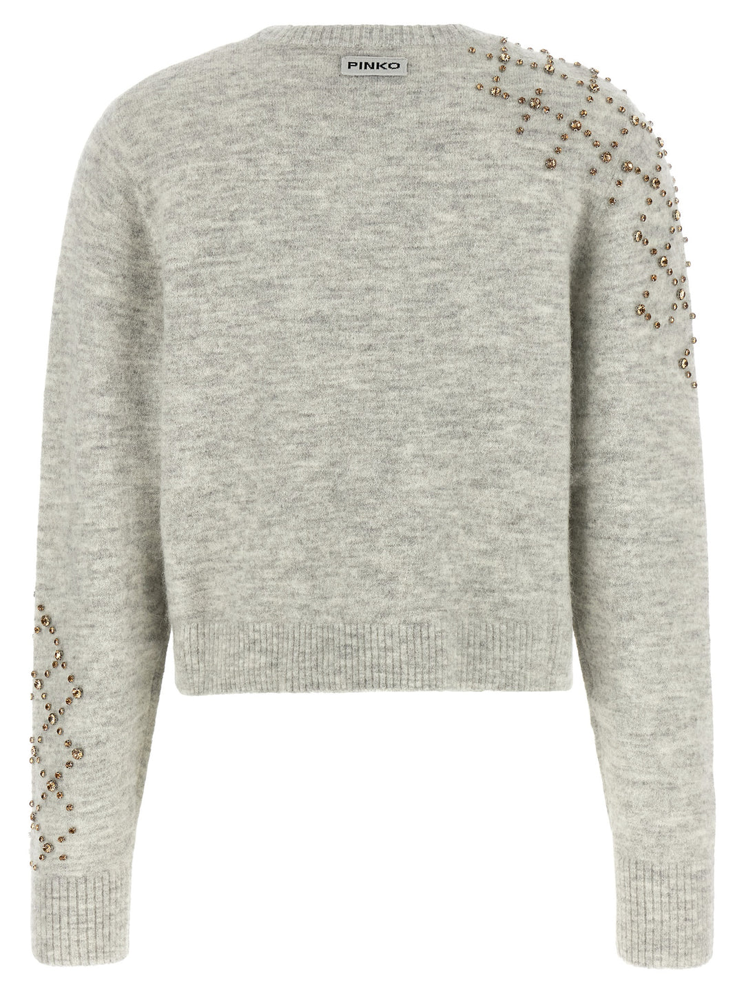 Pinko Rhinestone Sweater Sweaters and Cardigans - Gray | 8b1902ebbdf7d7d5446d09378ddbd4a2cf7f2a85