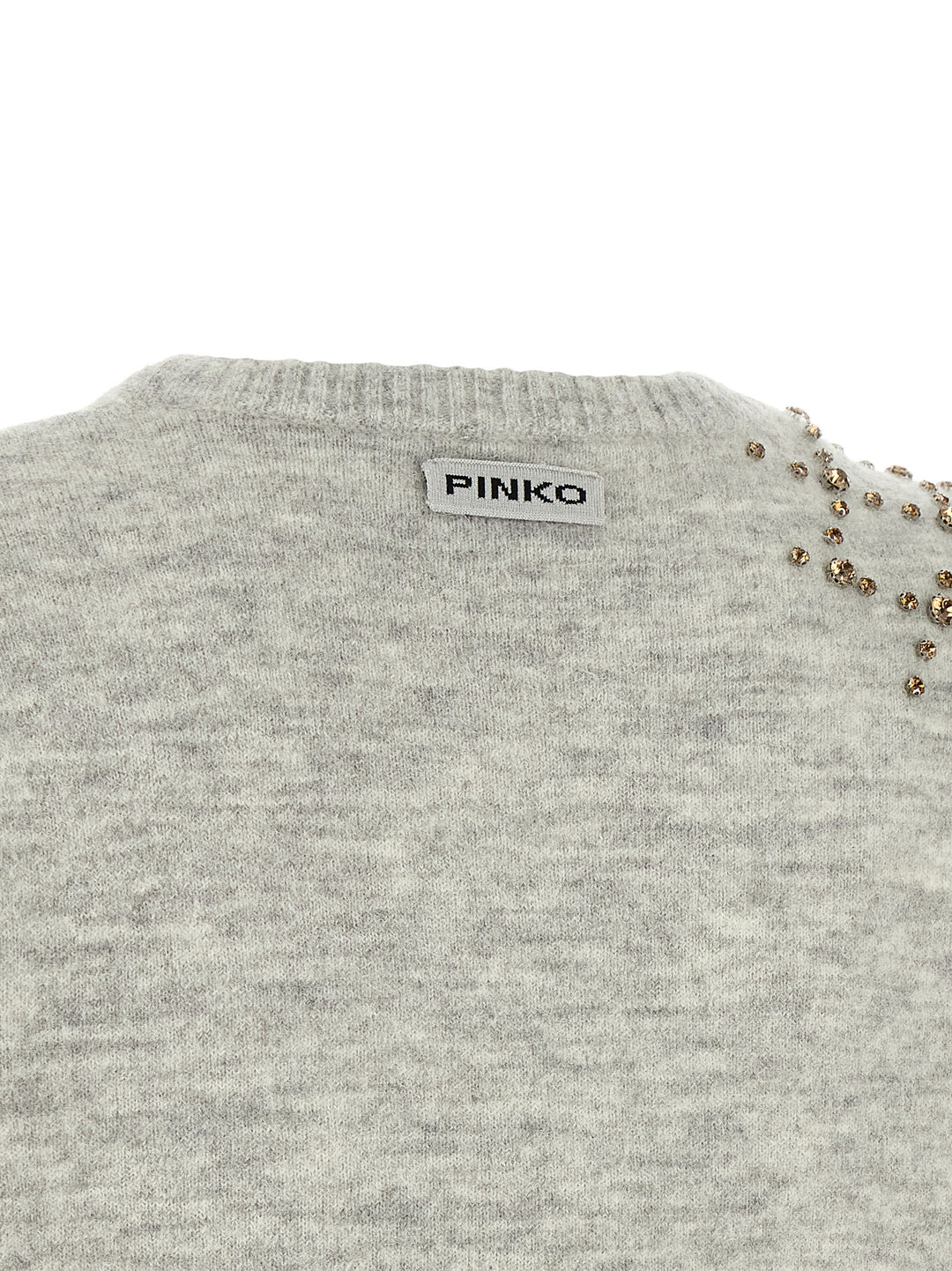 Pinko Rhinestone Sweater Sweaters and Cardigans - Gray | 303221f9c7f55af87d8bb3743bd83c97f023afc1