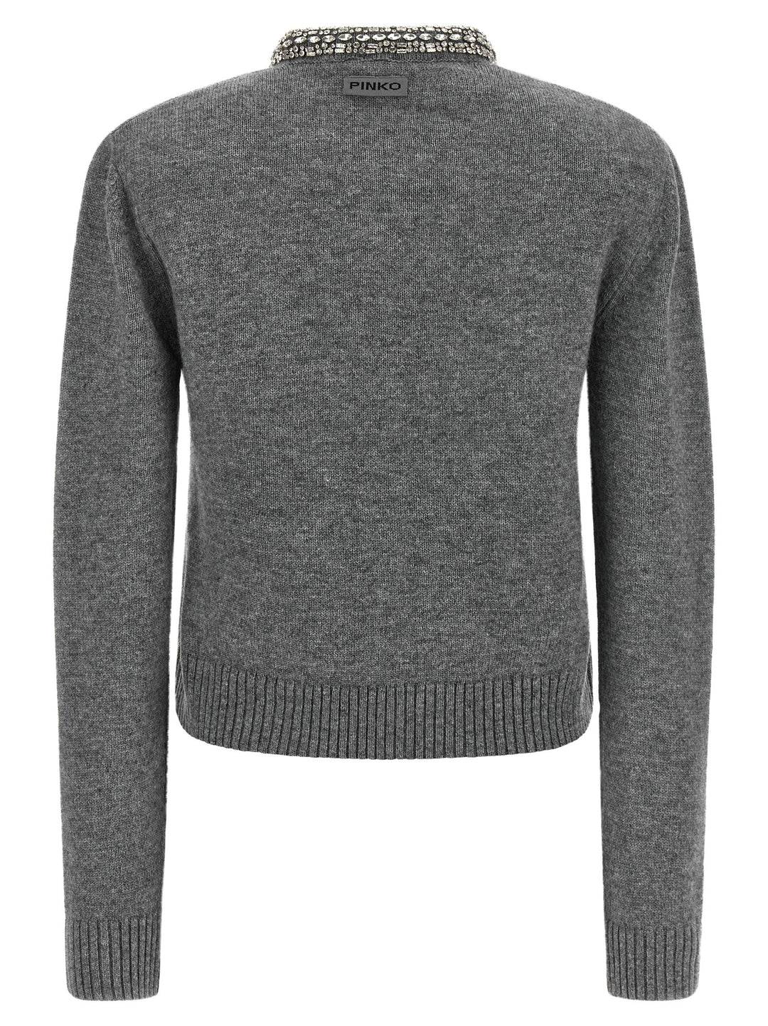 Pinko Jewel Collar Cardigan Sweaters and Cardigans - Gray | a3b27b1de6954ddd444c53f60525977f48bb62a1