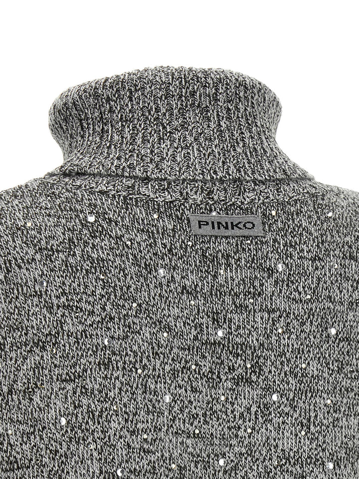 Pinko Crystal Turtleneck Sweater Sweaters and Cardigans - Gray | f2b99d3425a2a3da4e4e742409a72520c2951728