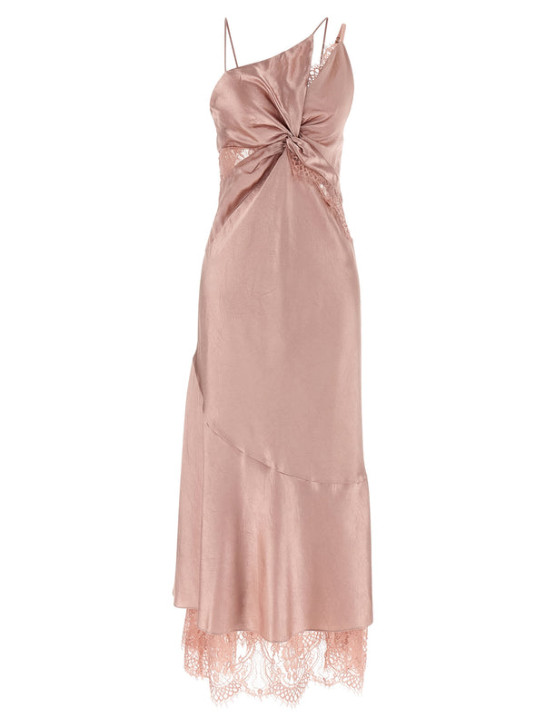 Satin And Lace Dress Dresses Pink