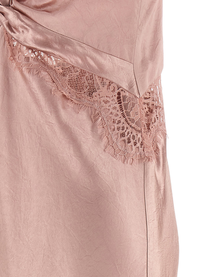 Pinko Satin And Lace Dress Dresses - Pink | c02819bdb2405ee0d31689a0e12f0d1a43aa1e80