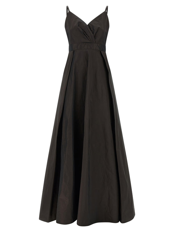 Maxi Dress With Bodice Dresses Brown