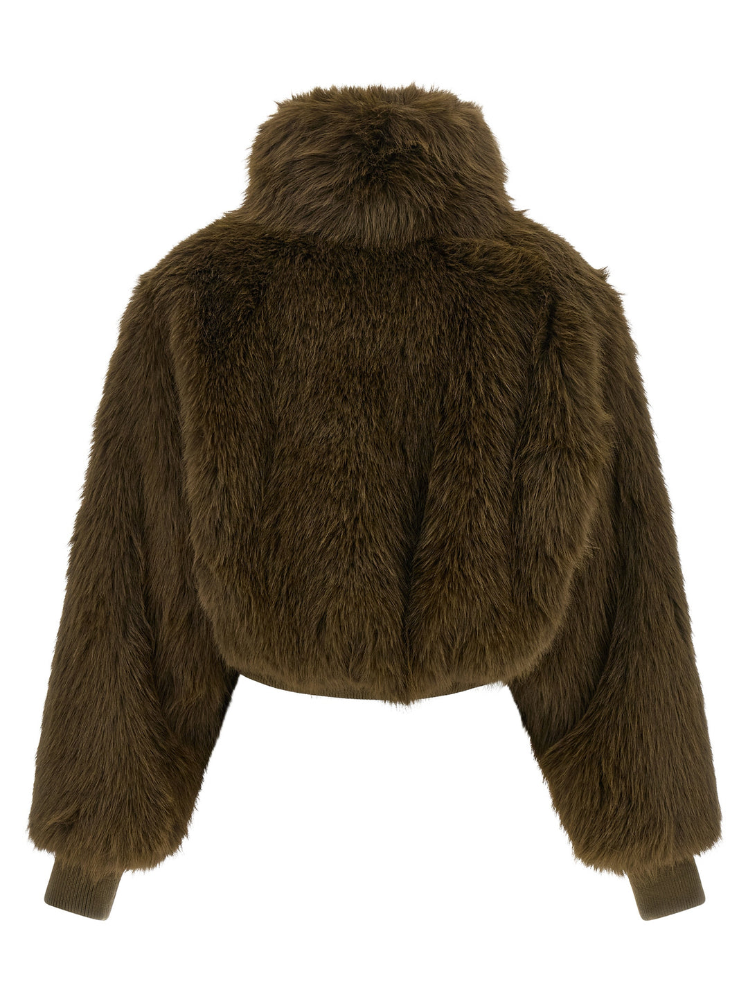 Pinko Bomber Jacket With Fur Inserts Puffer Jackets - Green | ee4caed4406fde3c2a30b451ed3af1267340513b