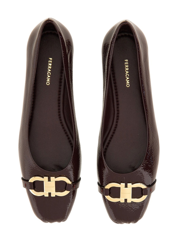 Ferragamo Flat Shoes - Burgundy | Wanan Luxury