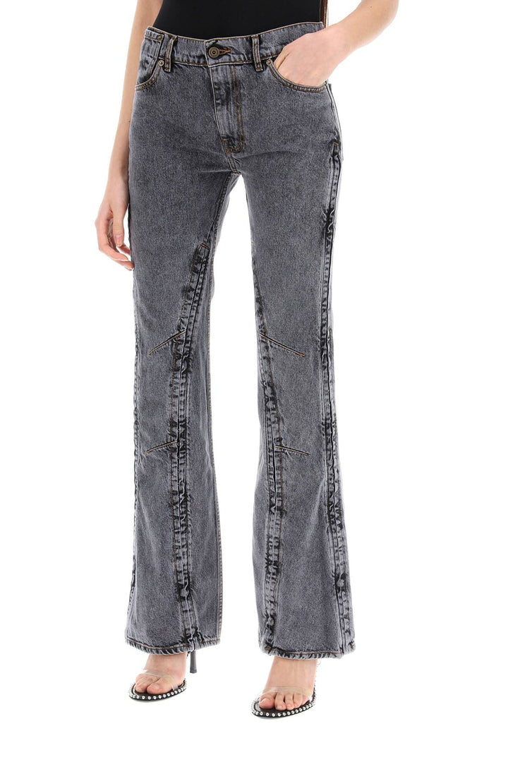 Hook And Eye Flared Jeans