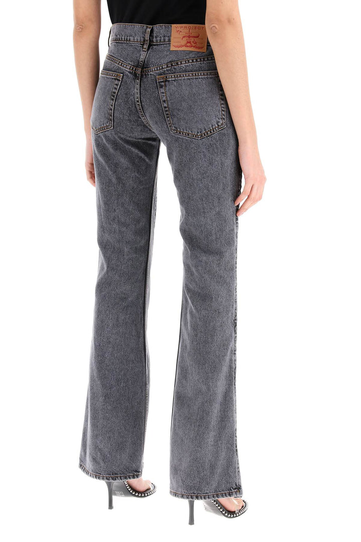 Hook And Eye Flared Jeans