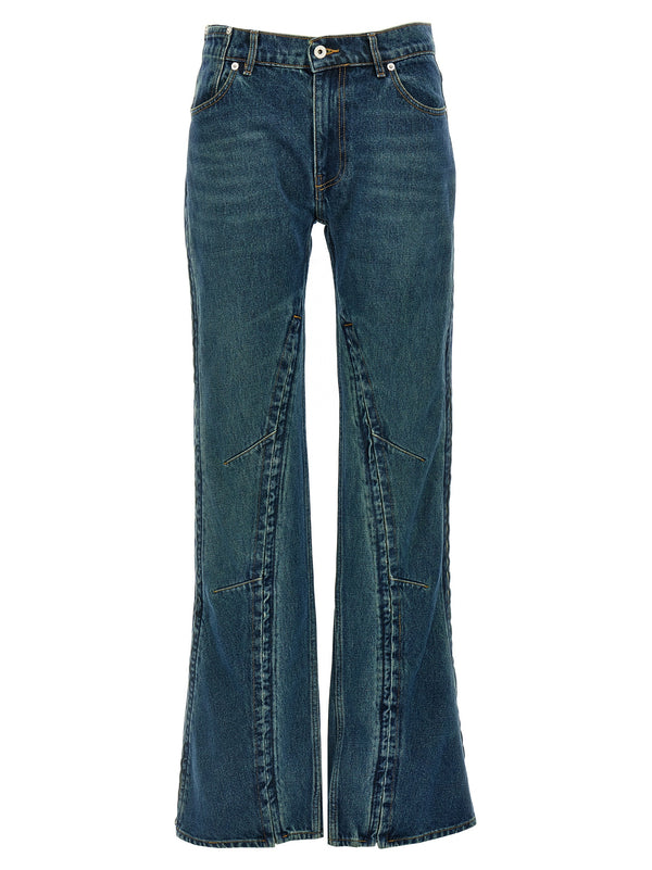 Evergreen Hook And Eye Jeans Blue