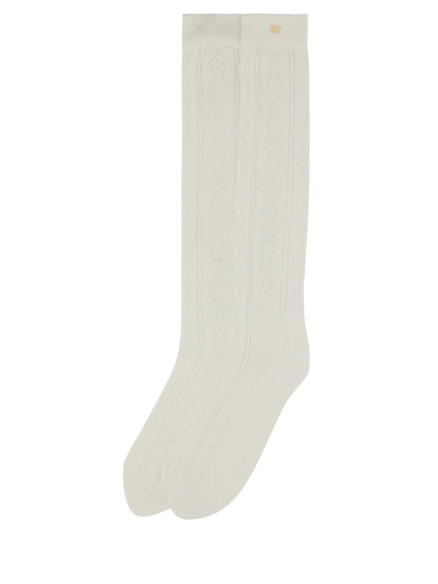 Valentino Garavani Socks - White | Wanan Luxury