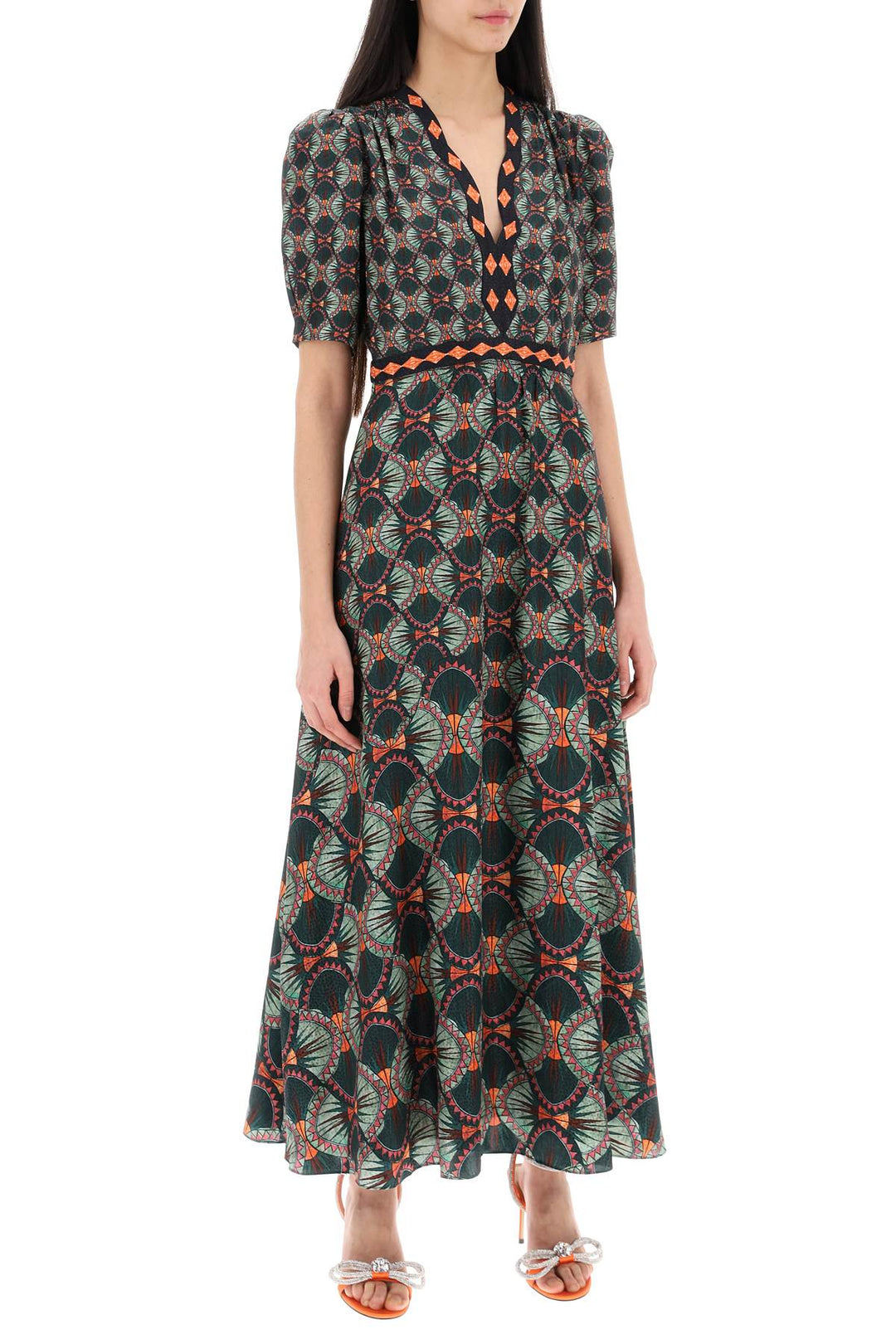 Tabitha Jacquard Satin Long Dress