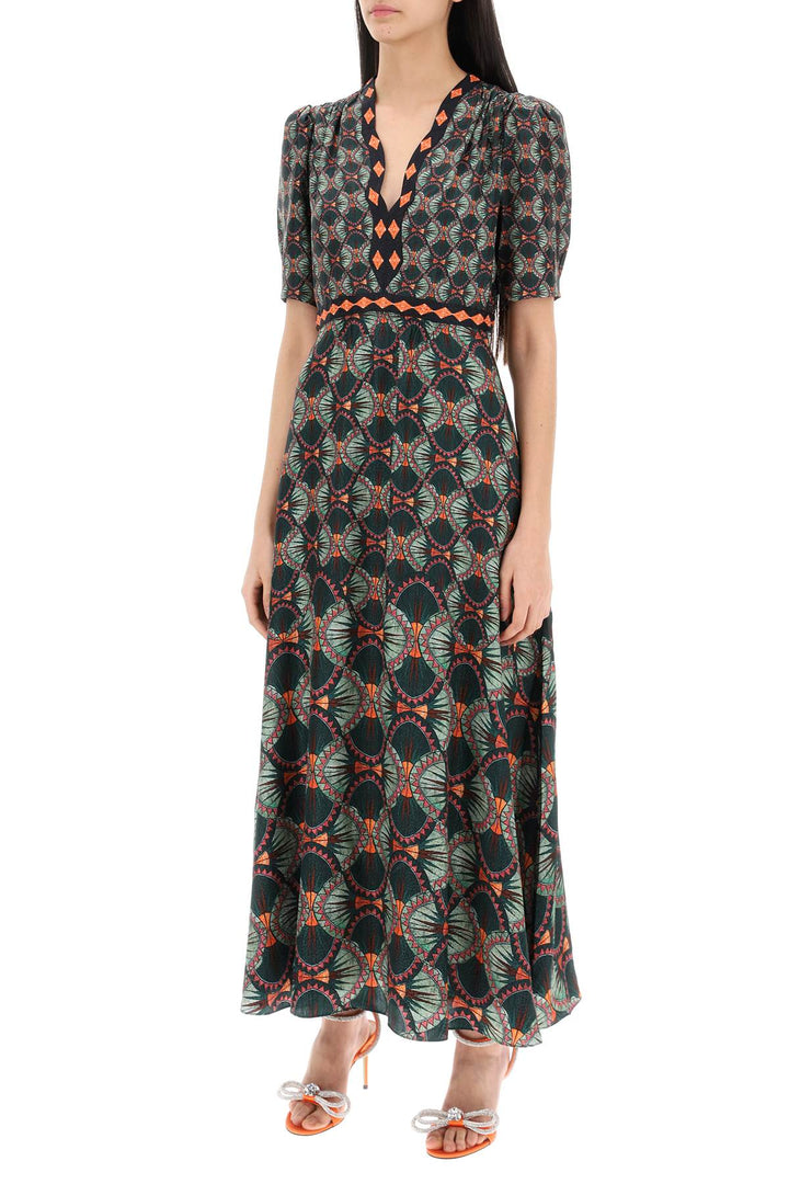 Tabitha Jacquard Satin Long Dress