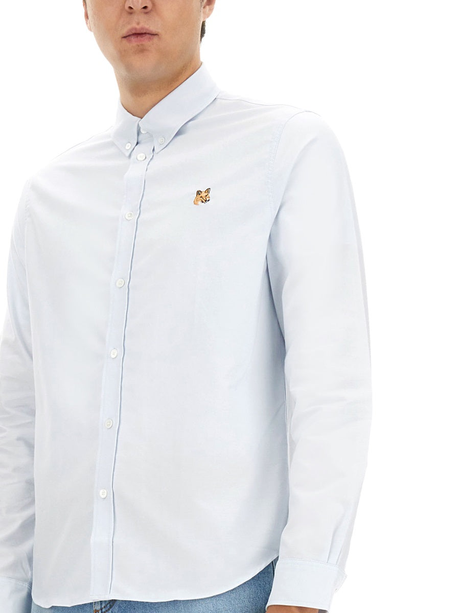 Maison Kitsuné Shirts - White, Light Blue | Wanan Luxury