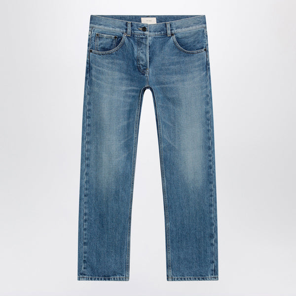 Fima Low-Rise Straight-Leg Cotton Jeans In Indigo